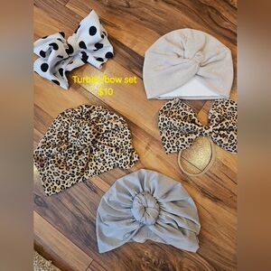 Girls turban/bow bundle